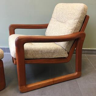 Dänischer Lounge Chair und Ottomane