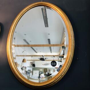 Ovaler Spiegel vergoldeter Rahmen