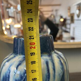 Vase Keramik blau
