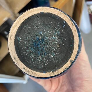 Vase Keramik blau