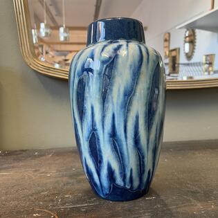 Vase Keramik blau