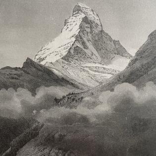 Stahlstich Matterhorn