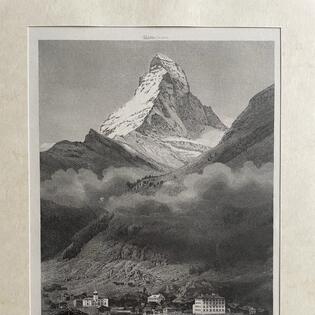 Stahlstich Matterhorn