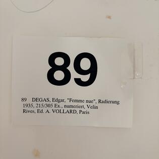 Edgar Degas Originalradierung