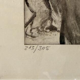 Edgar Degas Originalradierung