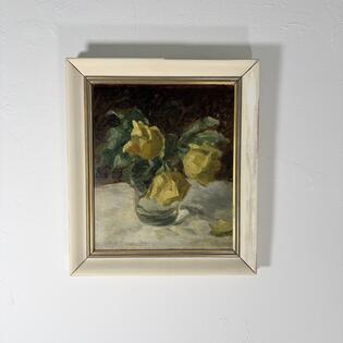 Blumenstrau&szlig; &Ouml;l auf Karton