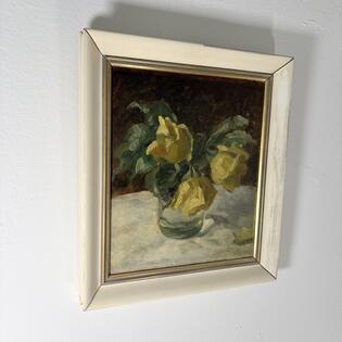 Blumenstrau&szlig; &Ouml;l auf Karton