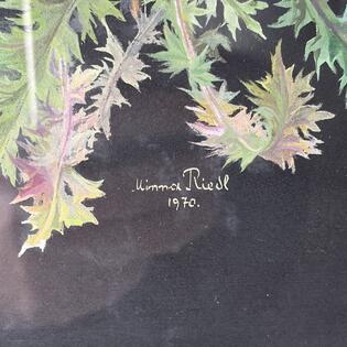 Gem&auml;lde einer Silberdistel