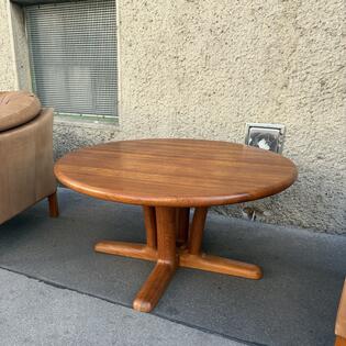Runder Couchtisch Teak Vollholz