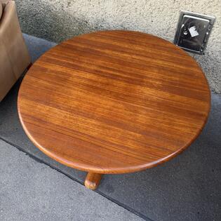 Runder Couchtisch Teak Vollholz