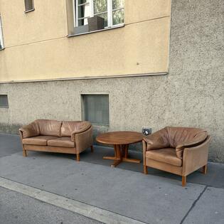 Runder Couchtisch Teak Vollholz